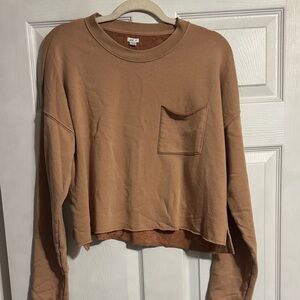 Aerie Warm Brown Crew Neck Sweater
